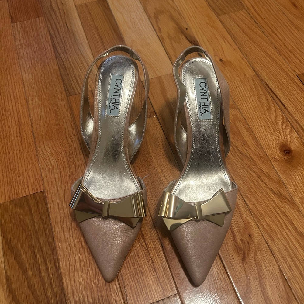 Gold and Tan Women's Shoes